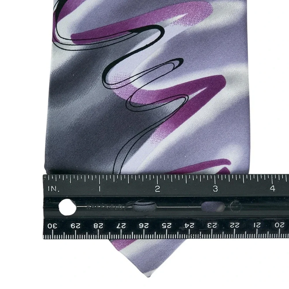 J. GARCIA Men's 100% Silk Necktie Designer FLOATING PLANES #52 Gray/Purple/Black